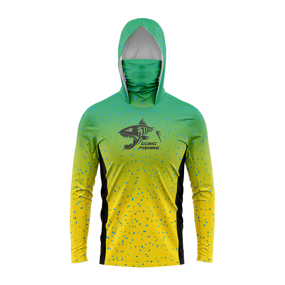 Градиентная зелено-желтая руба – обзор и цена Fishing Hoodie